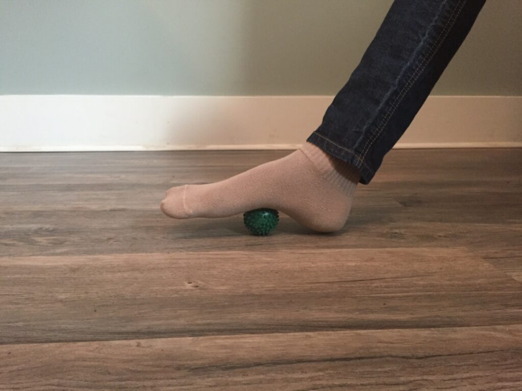 Roll stretch for plantar fasciitis