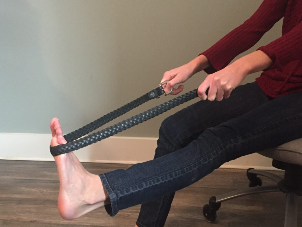 Plantar Fascia Stretch with belt